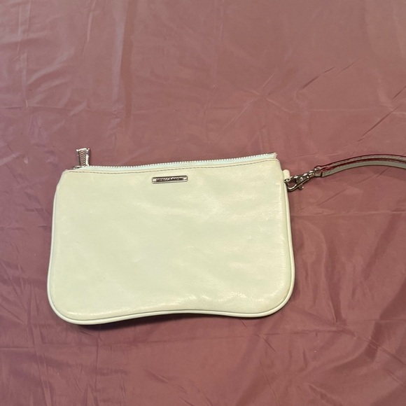 Rebecca Minkoff Skinny MAC wristlet Mint Green w/ Silver hardware MSRP $125 - Picture 5 of 8